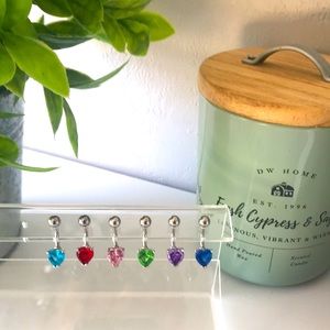 6pcs hearts belly navel rings